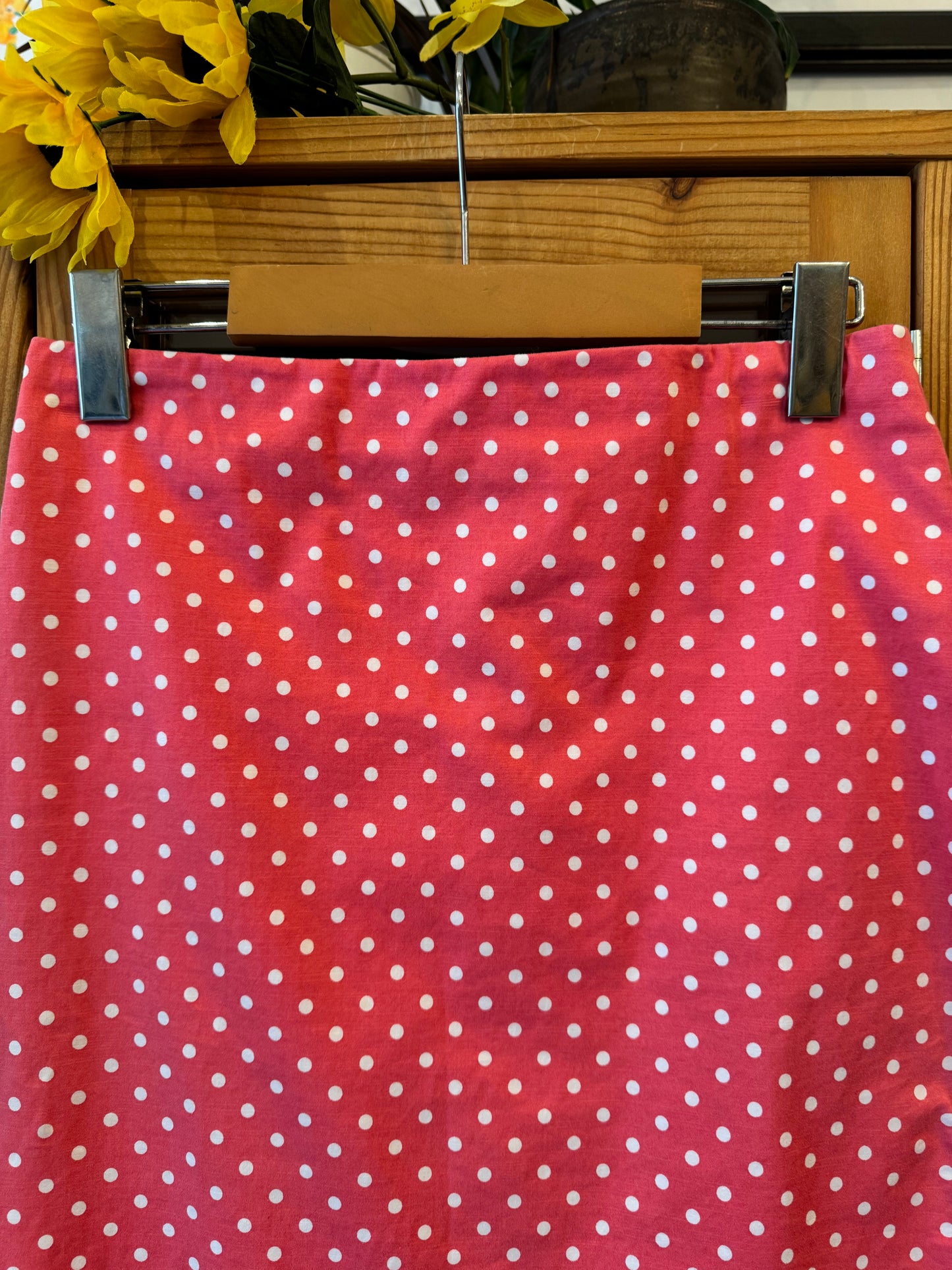 1990s Salmon Pink Polka-Dot Skirt