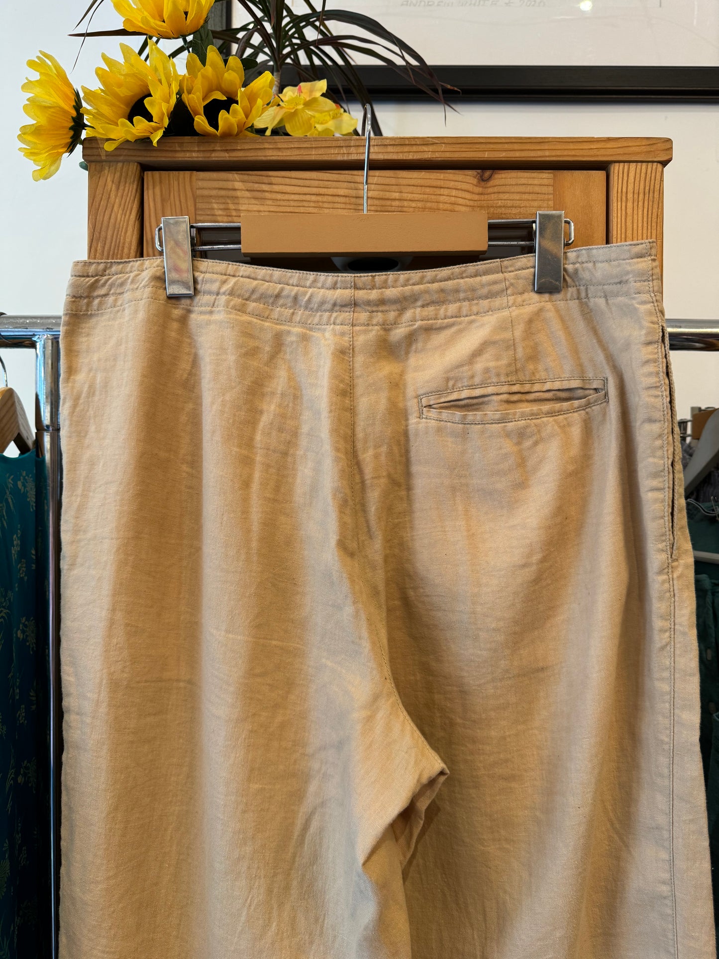 Y2K Wide Leg Linen Trousers