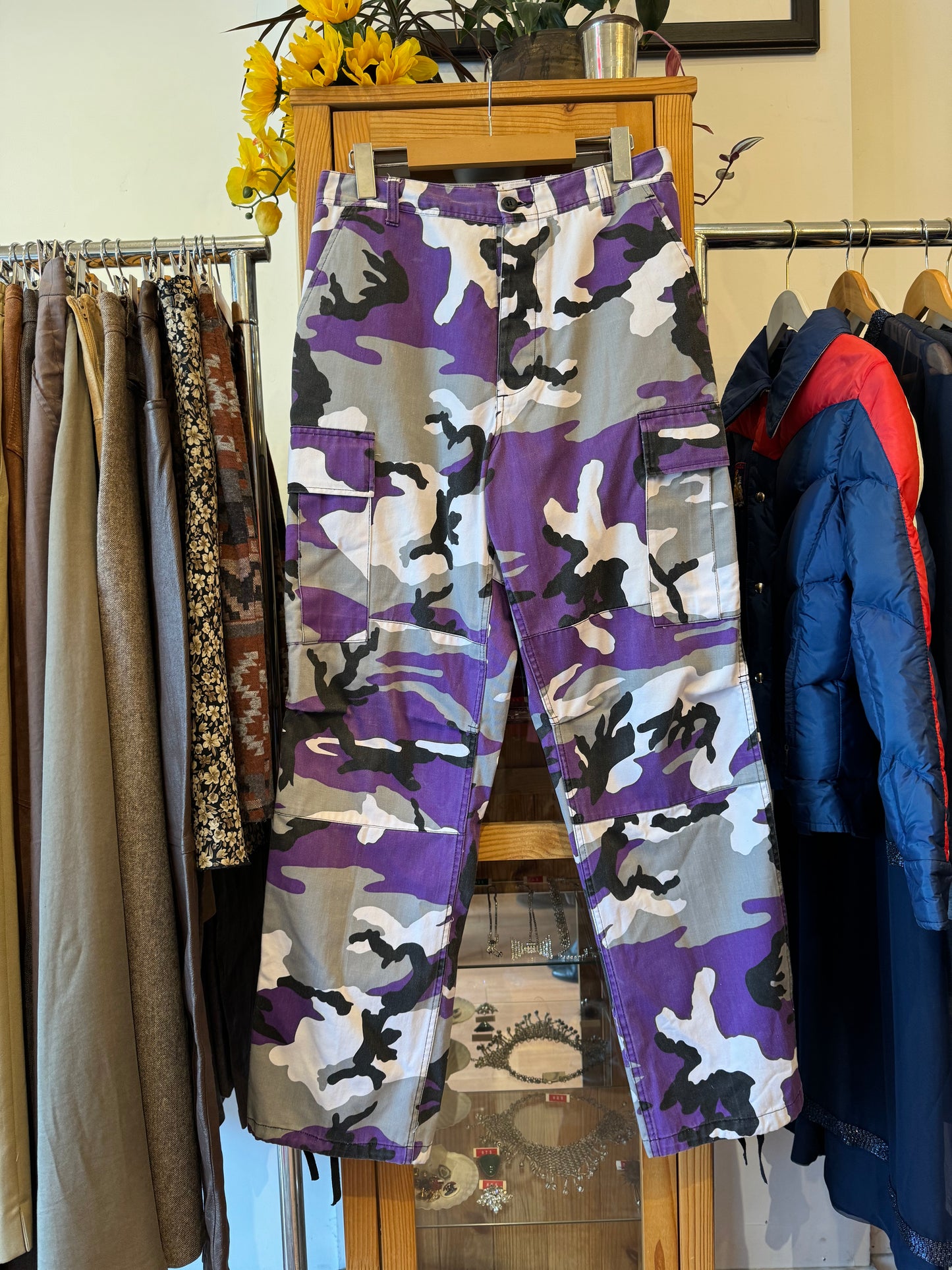 Contemporary Purple Cammo Trousers (L)