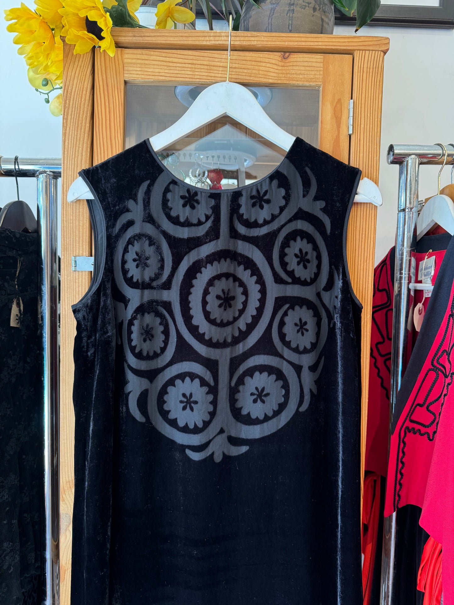 Y2K Max Mara Velvet Shift Dress