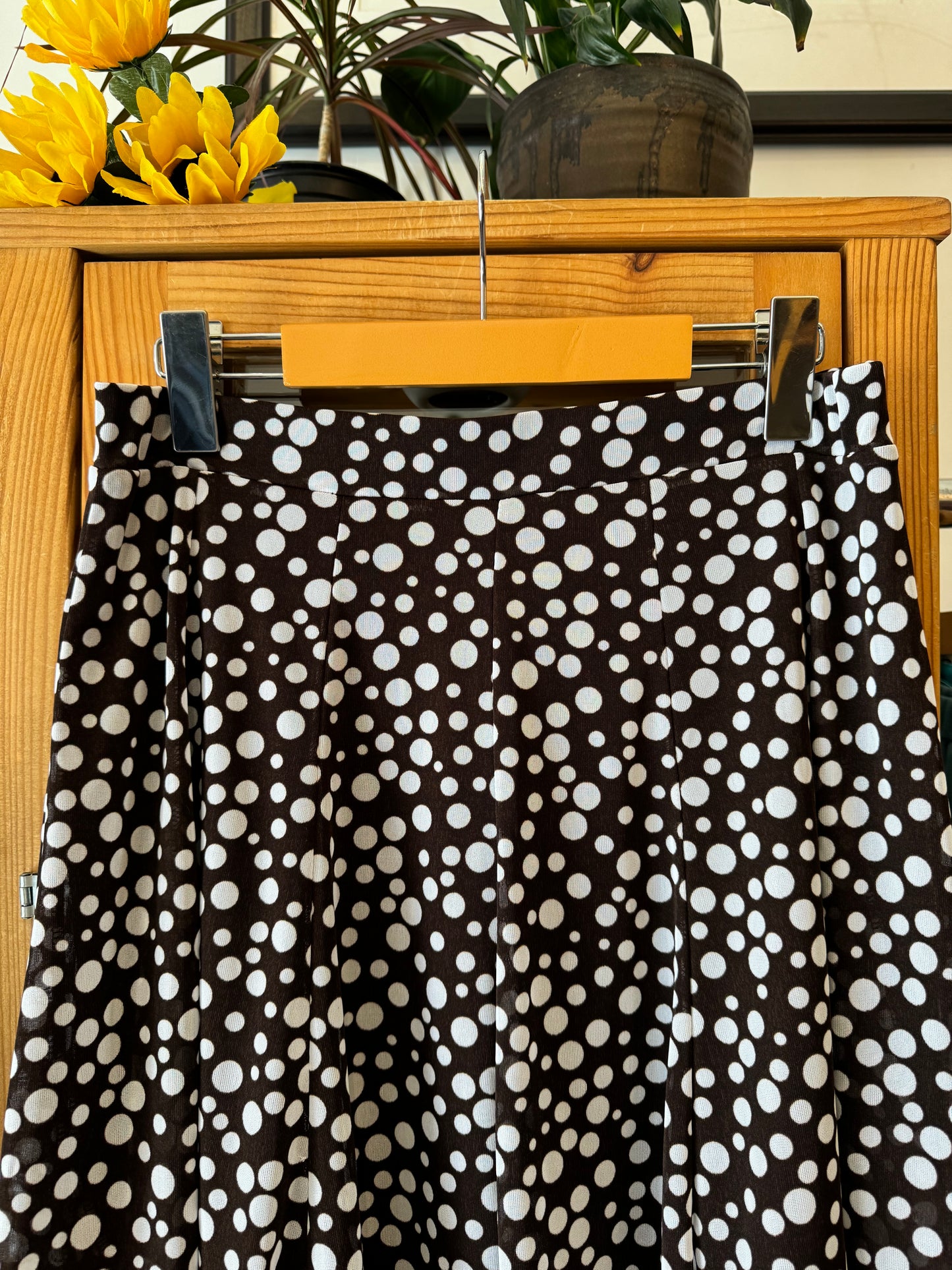 Y2K Polka-Dot A-line Midi Skirt