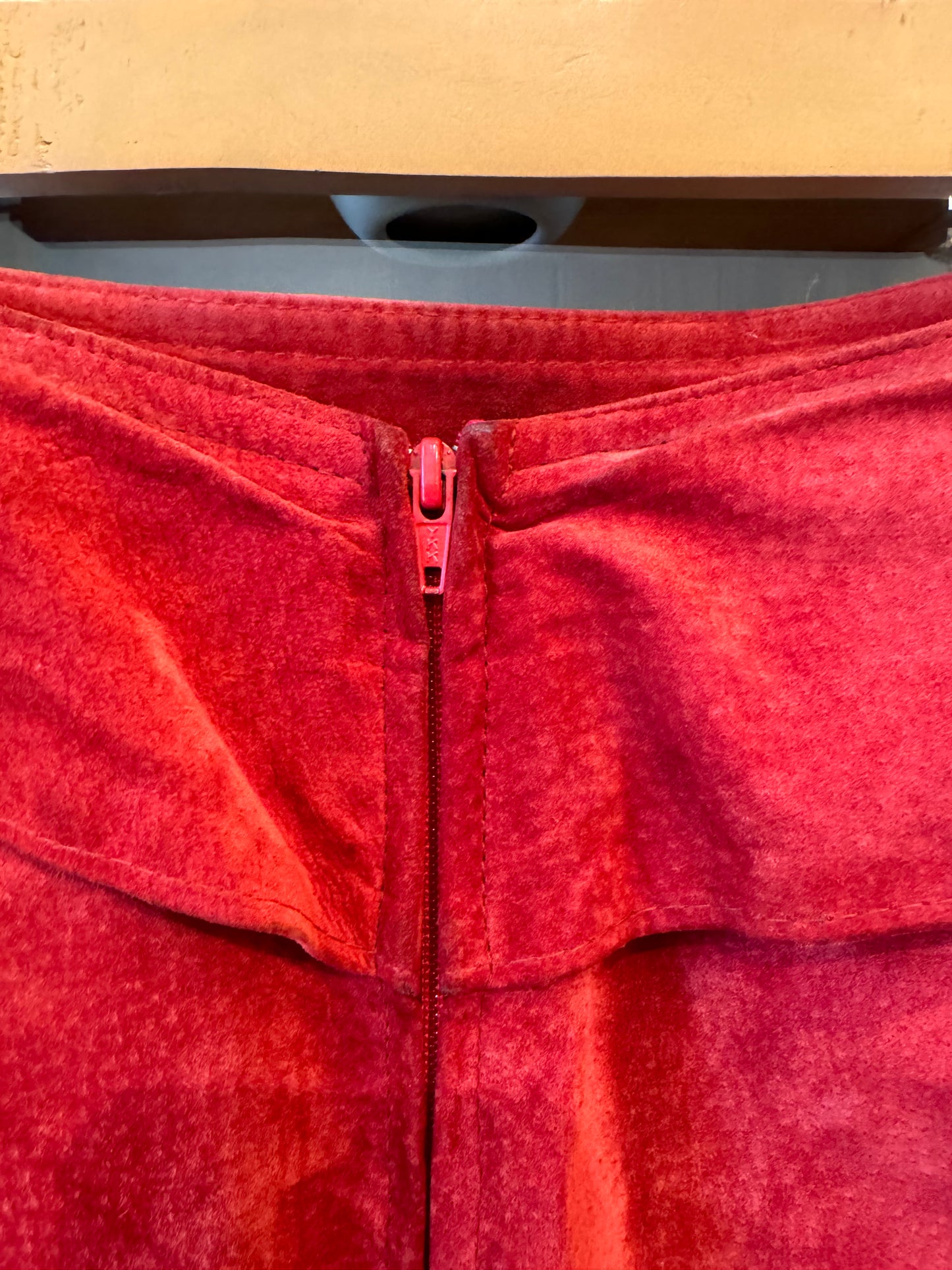 1980s Tiered Suede Skirt