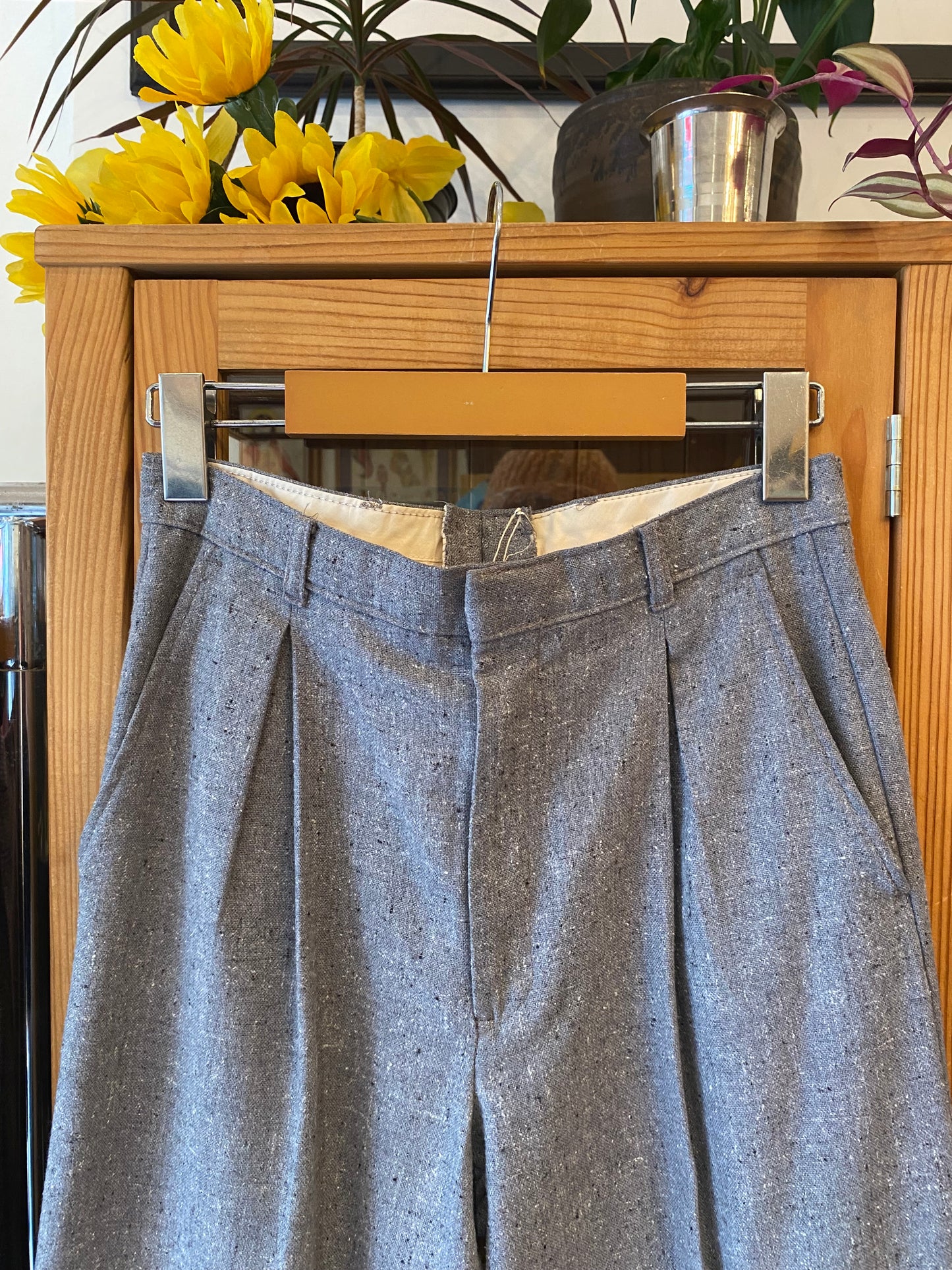 Pleated Straight-Leg Trousers