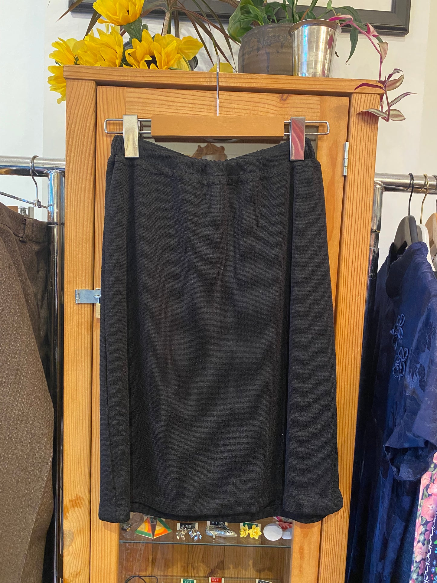Elastic Waist Knit Skirt (M)