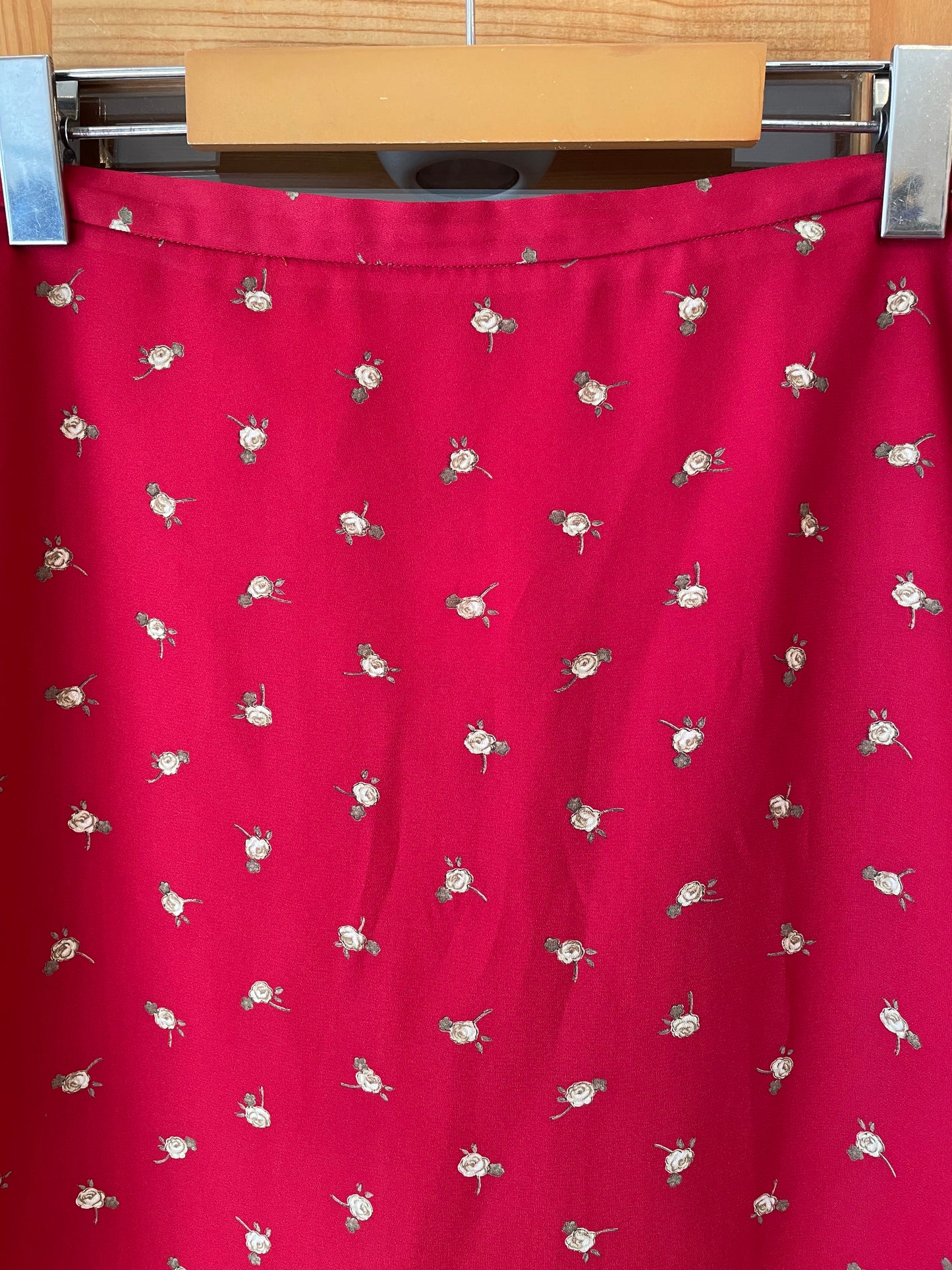 1990s Floral A-Line Skirt