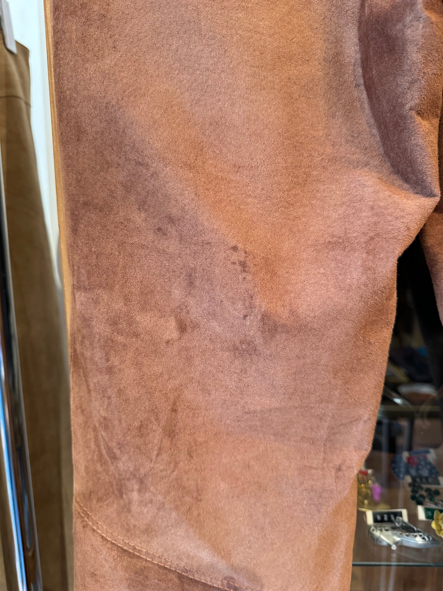 Y2K Low-Rise Suede Trousers