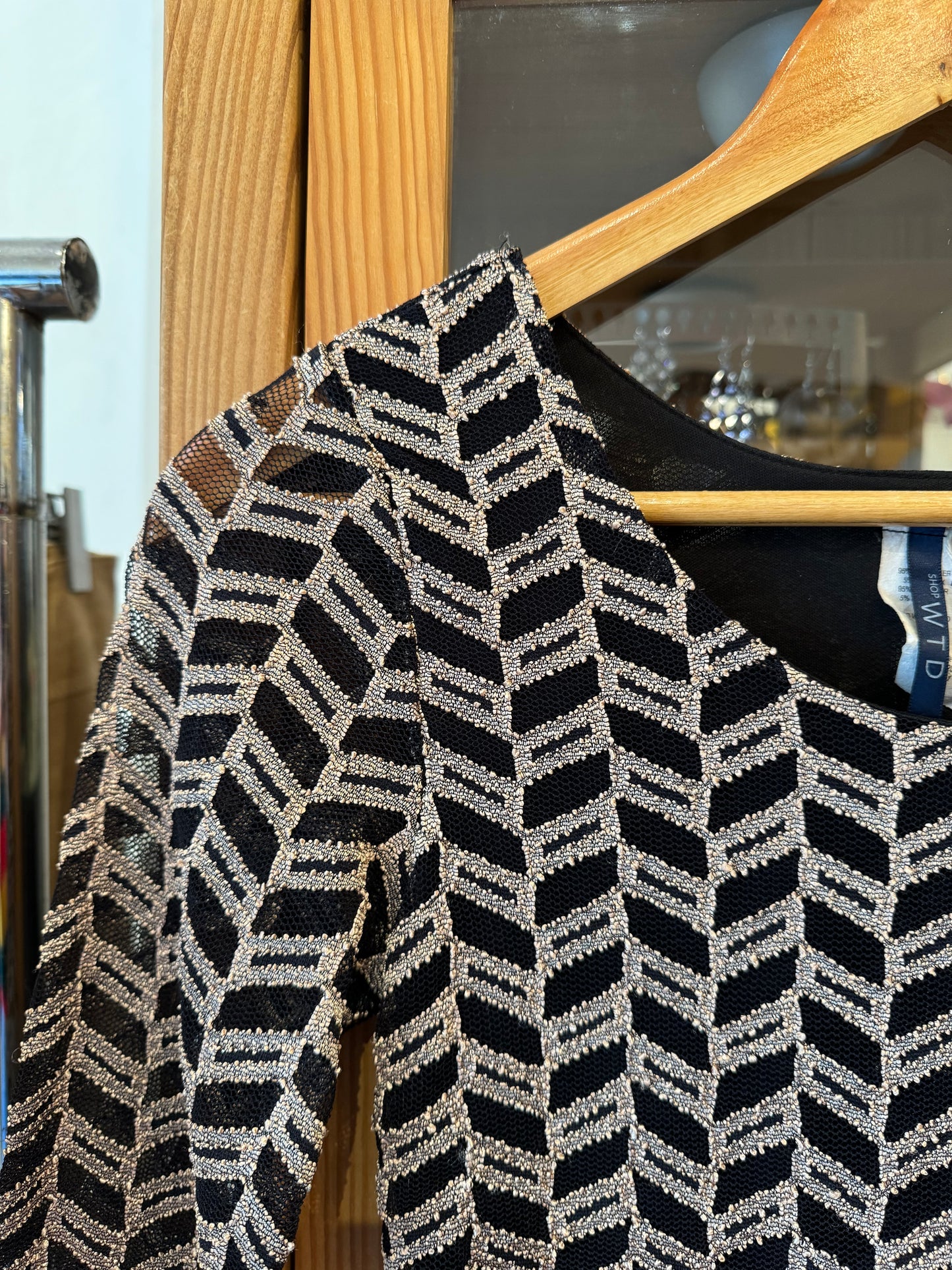 1990s Geometric Patterned Dress