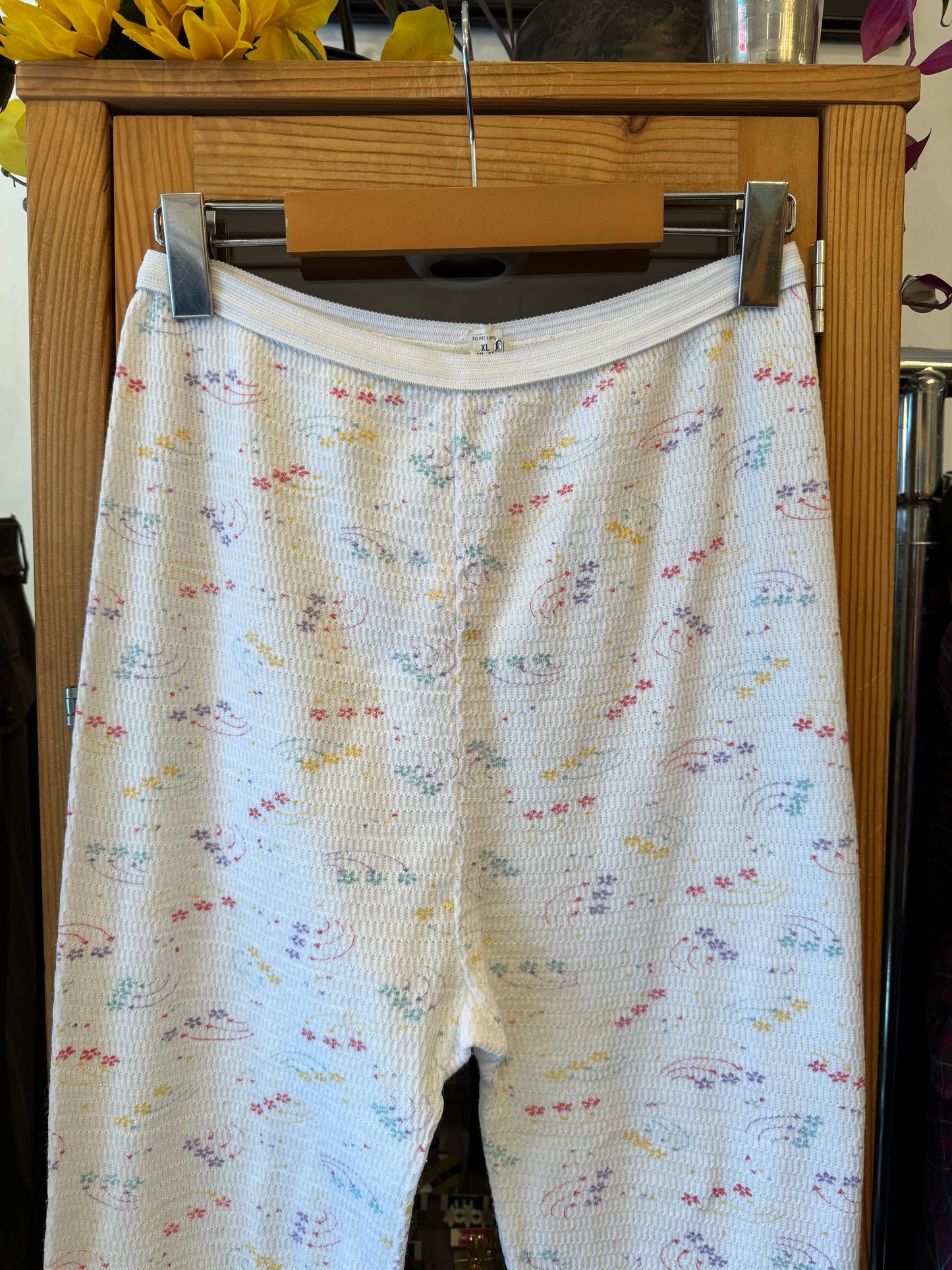 1980s Floral Patterned Long underwear