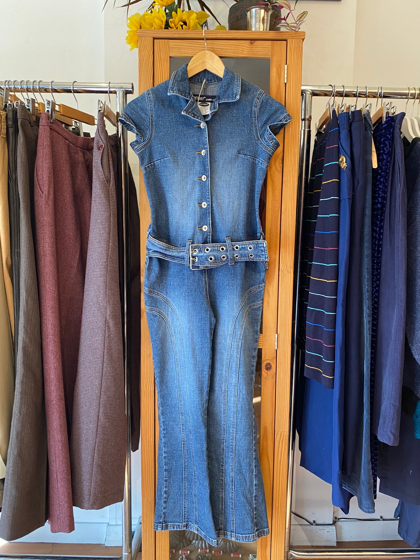 Y2K Denim Jumpsuit (XS)