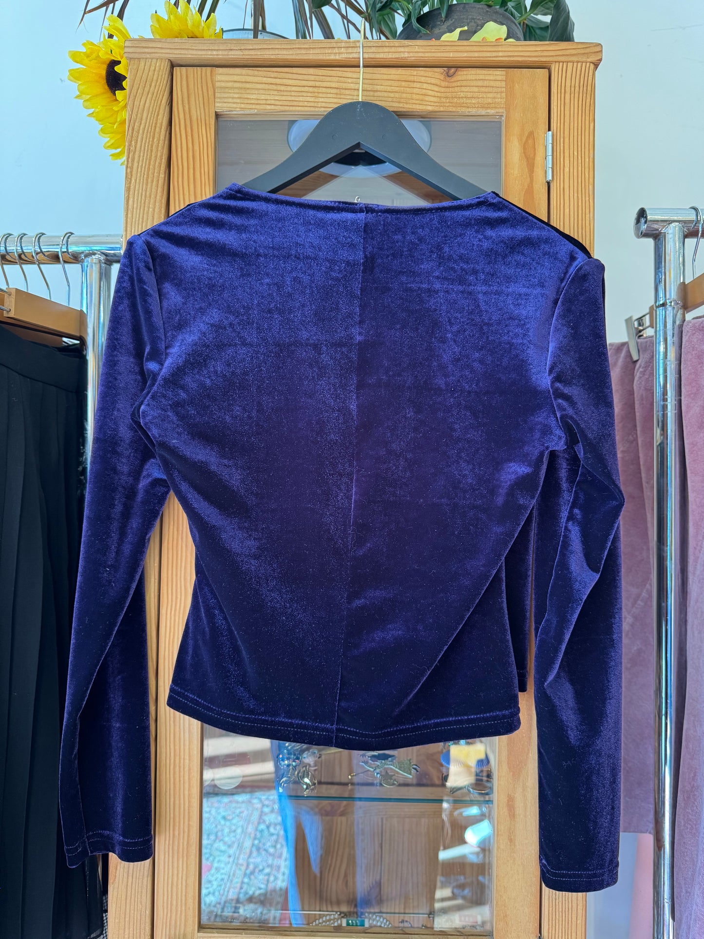 1990s Velvet Wrap Top