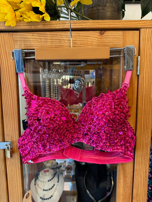 Y2K Sequin Decorated Bra (S)