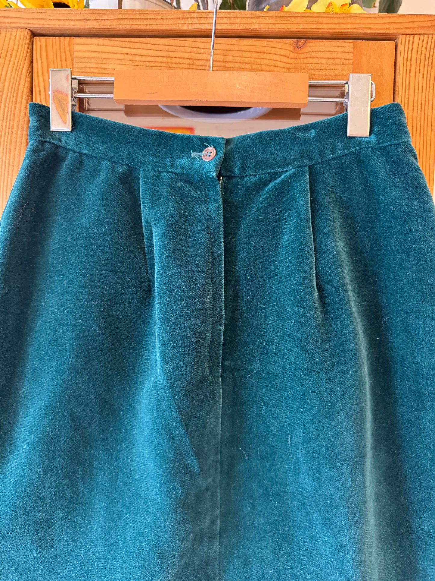 1980s Velvet A-Line Skirt