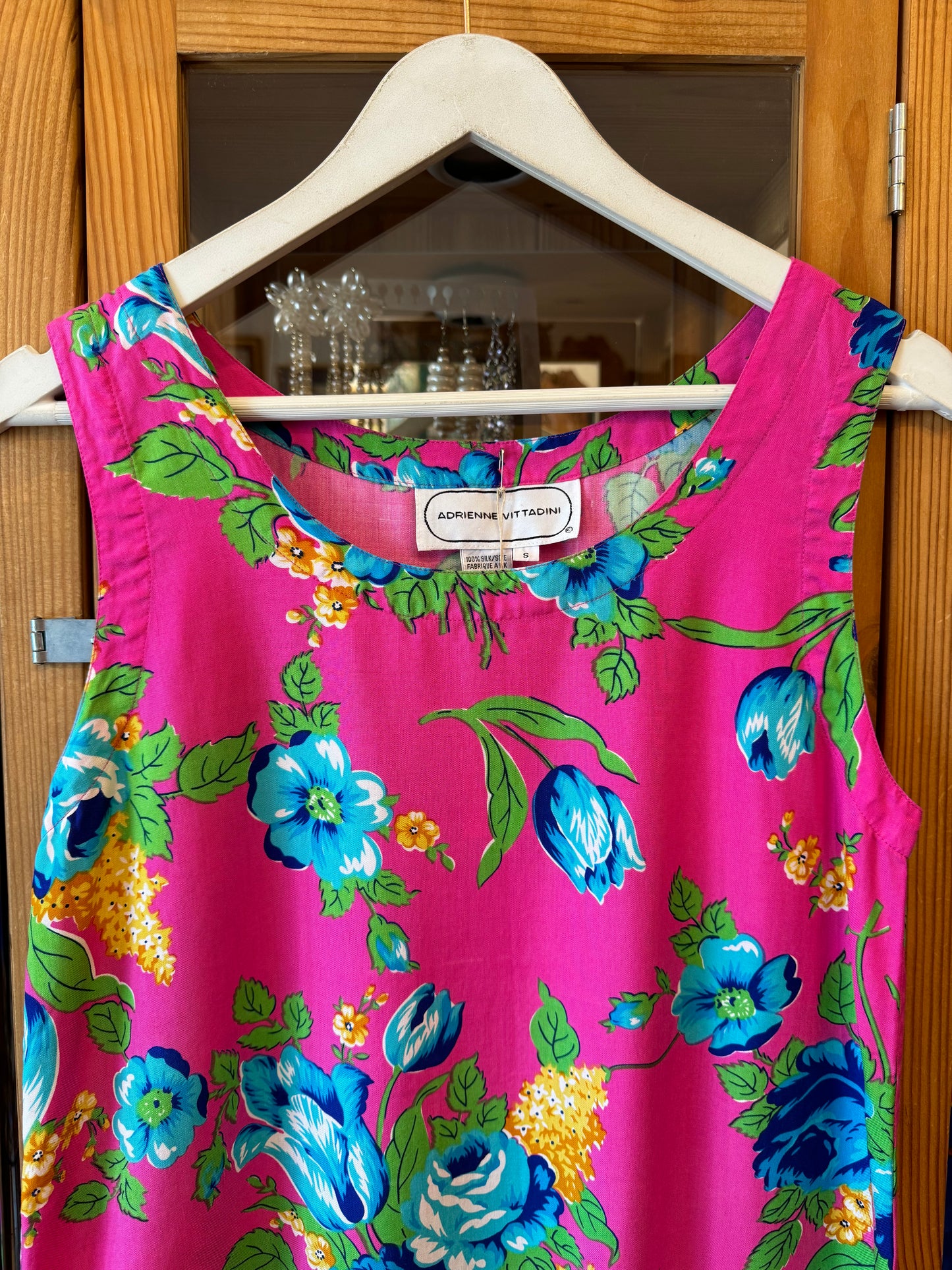 1980s Silk Floral Tank Top