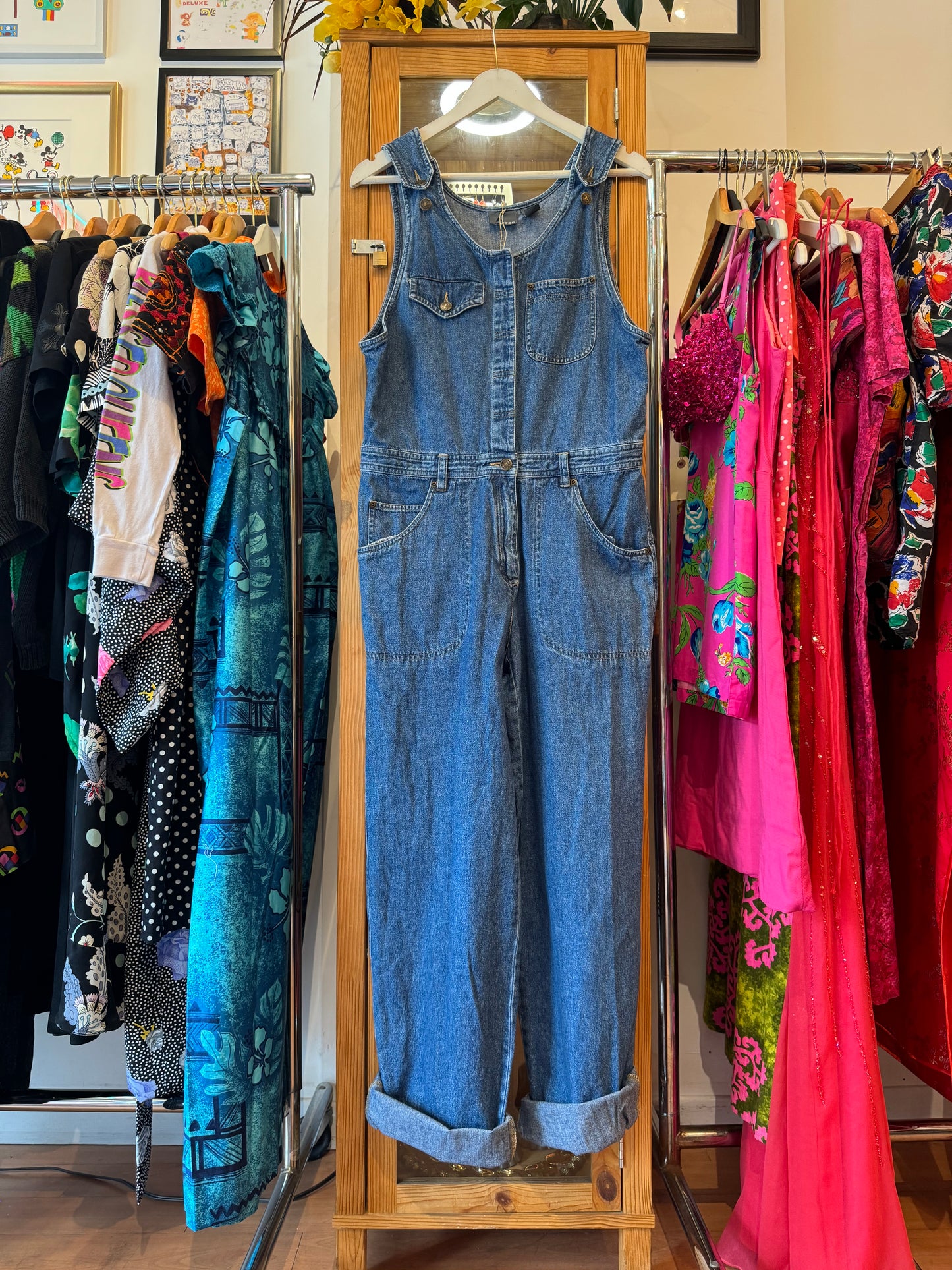 1990s Liz Claiborne Denim Overalls (M)