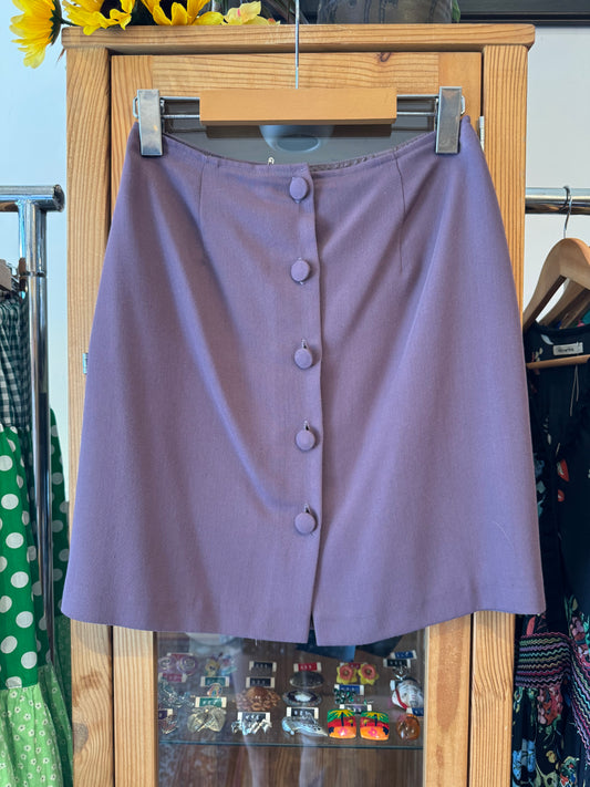 1990s Button Front Mini Skirt (M)