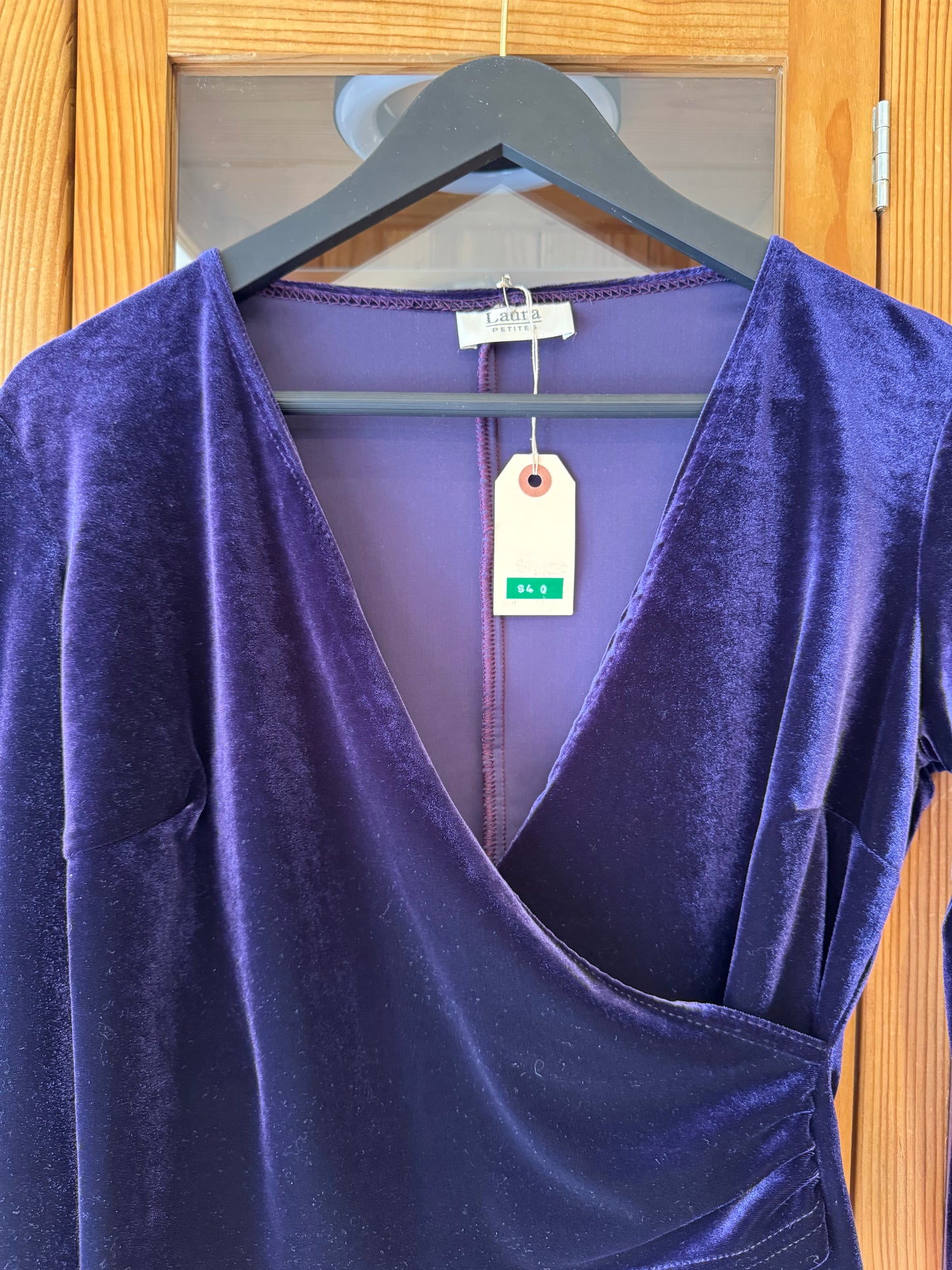 1990s Velvet Wrap Top