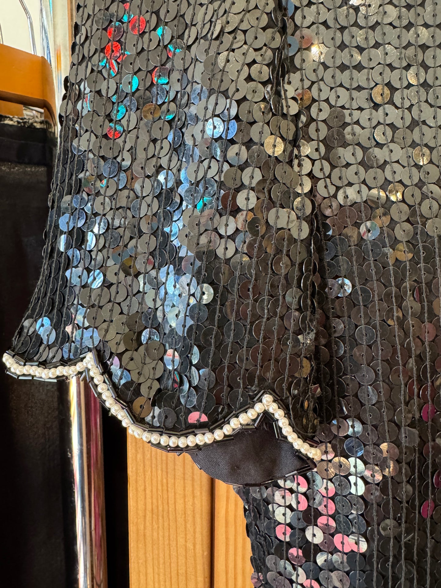 1980s Sequinned Short Sleeve Top