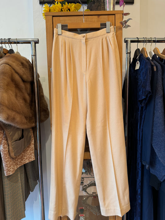 1980s Pleated Wool Trousers