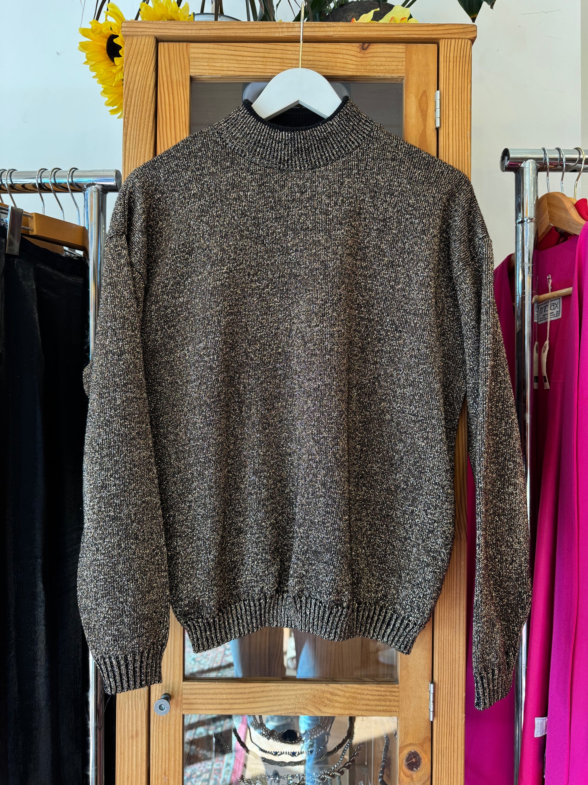 1980s Metallic Knit Sweater (M)