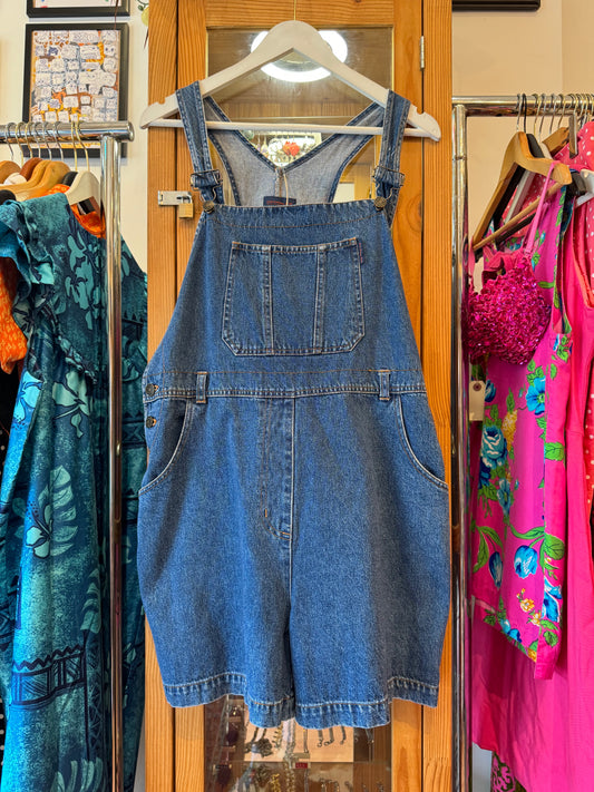 1990s Denim Overall Shorts (M)