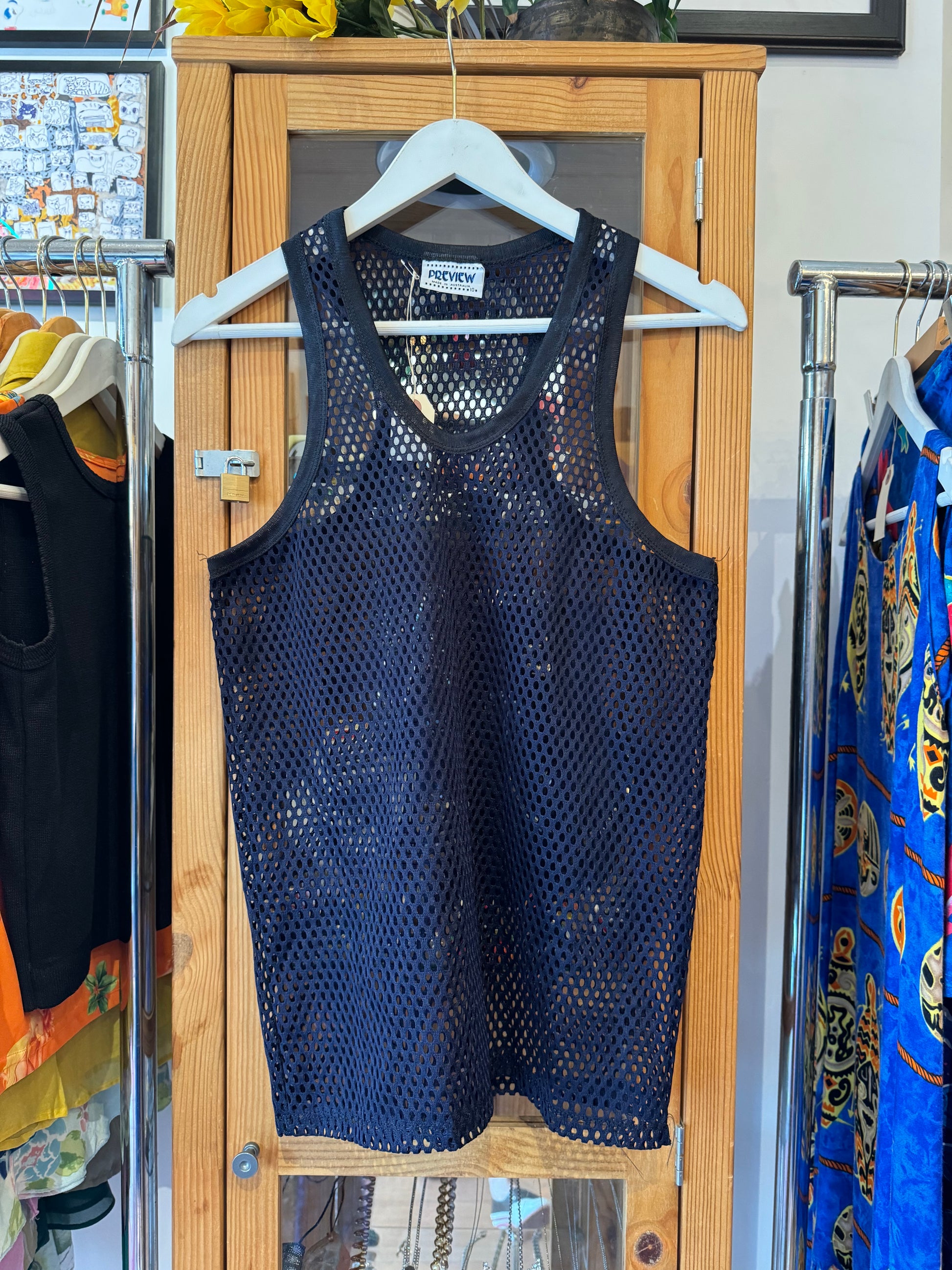 Preview 1990s Mesh Tank Top (M)