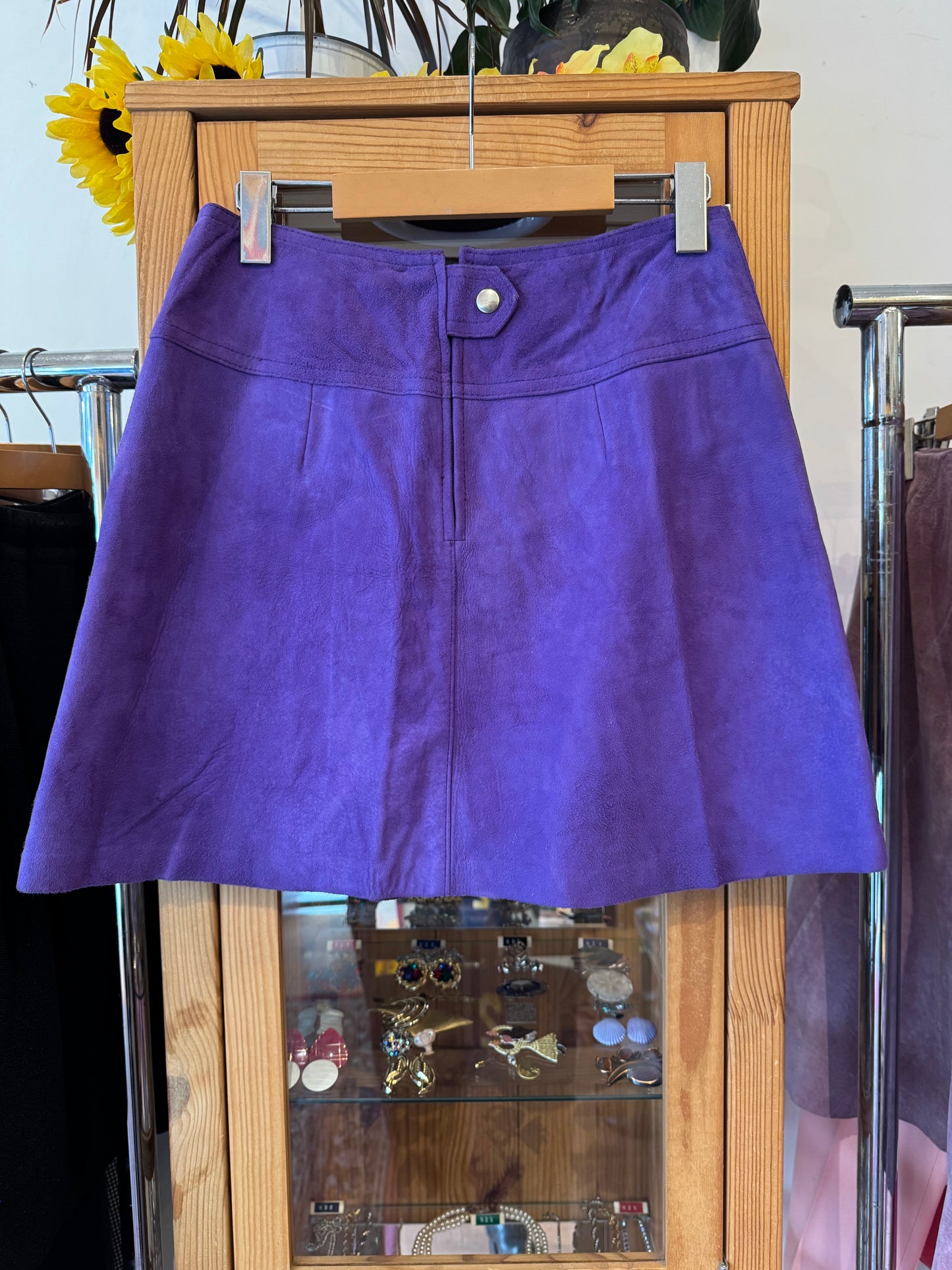 1960s Purple Suede Mini Skirt