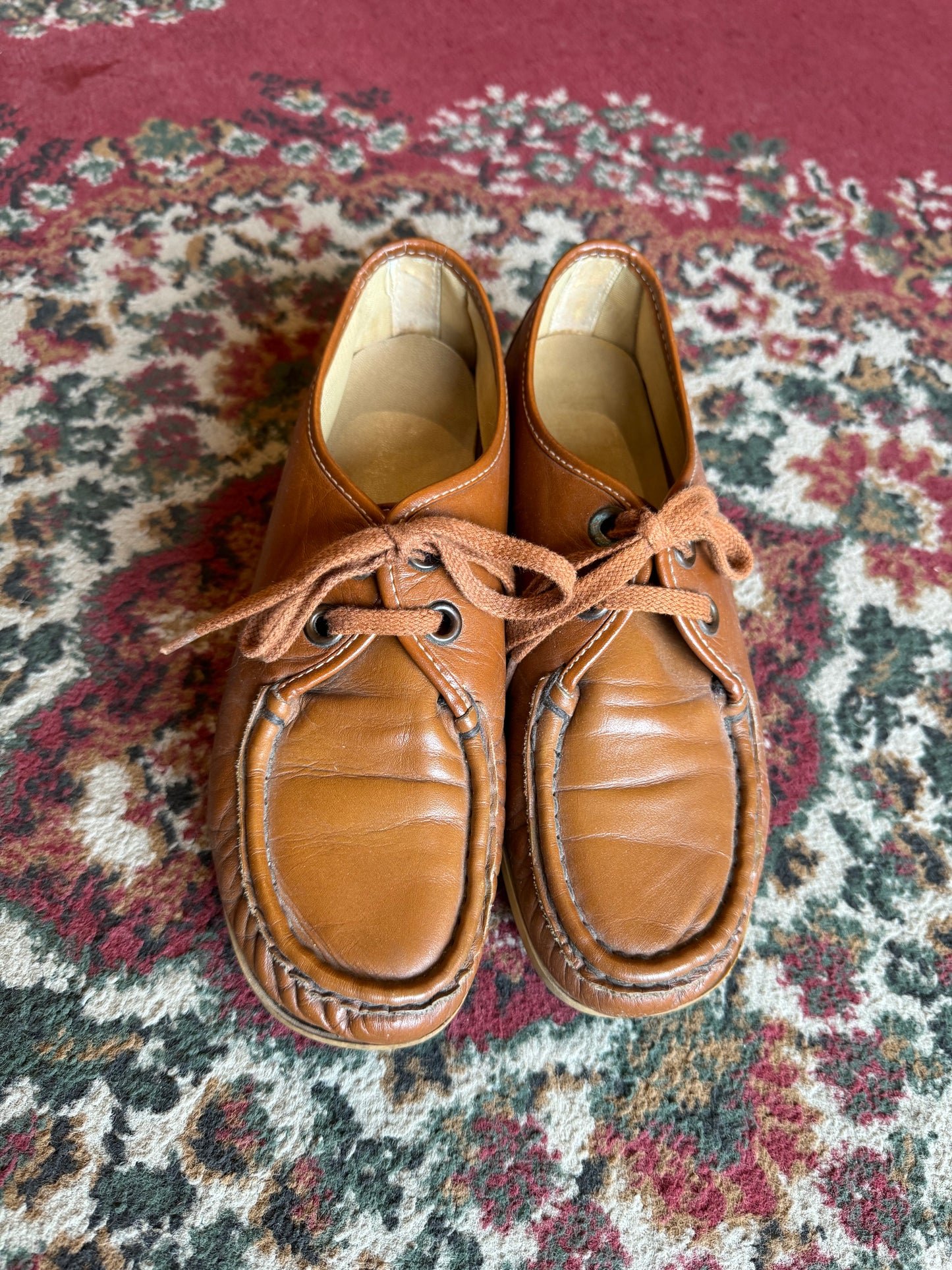 1970s Lace-Up Wedge Shoes