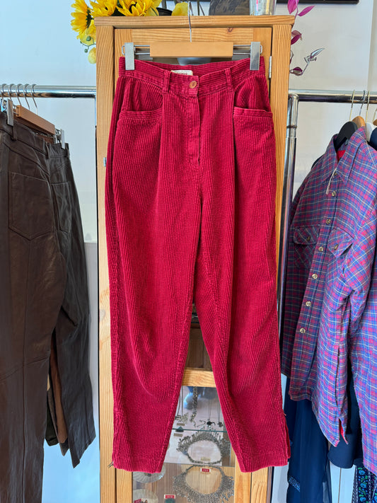 1980s Sisley Corduroy Trousers (S)