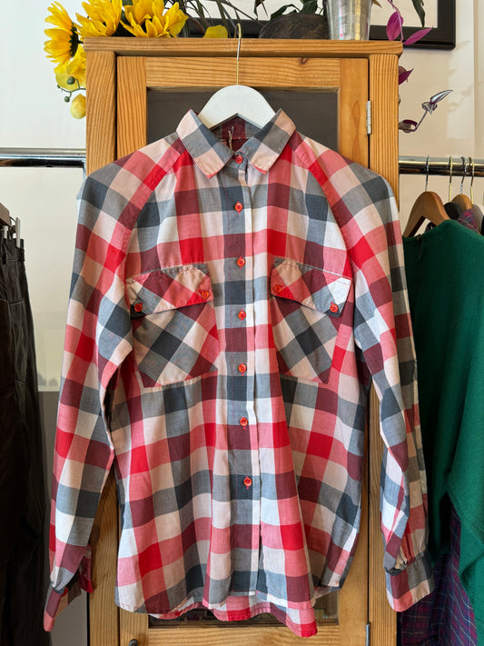 1980s Plaid Button-Up (M)