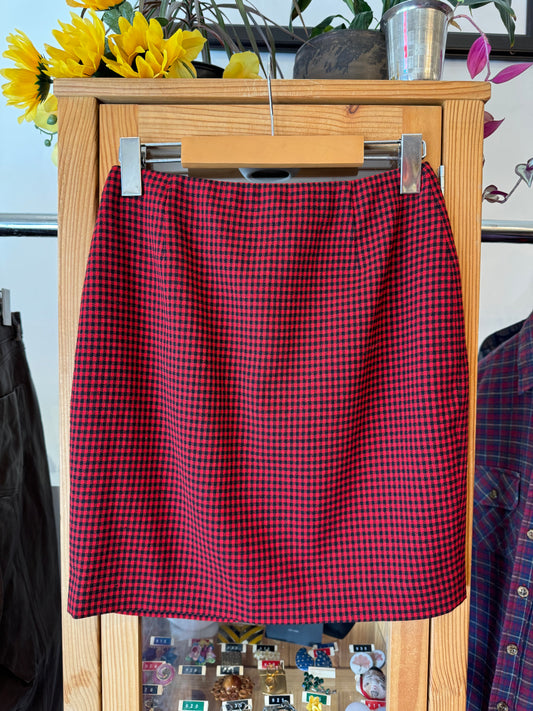 1990s Checkered Mini Skirt (S)