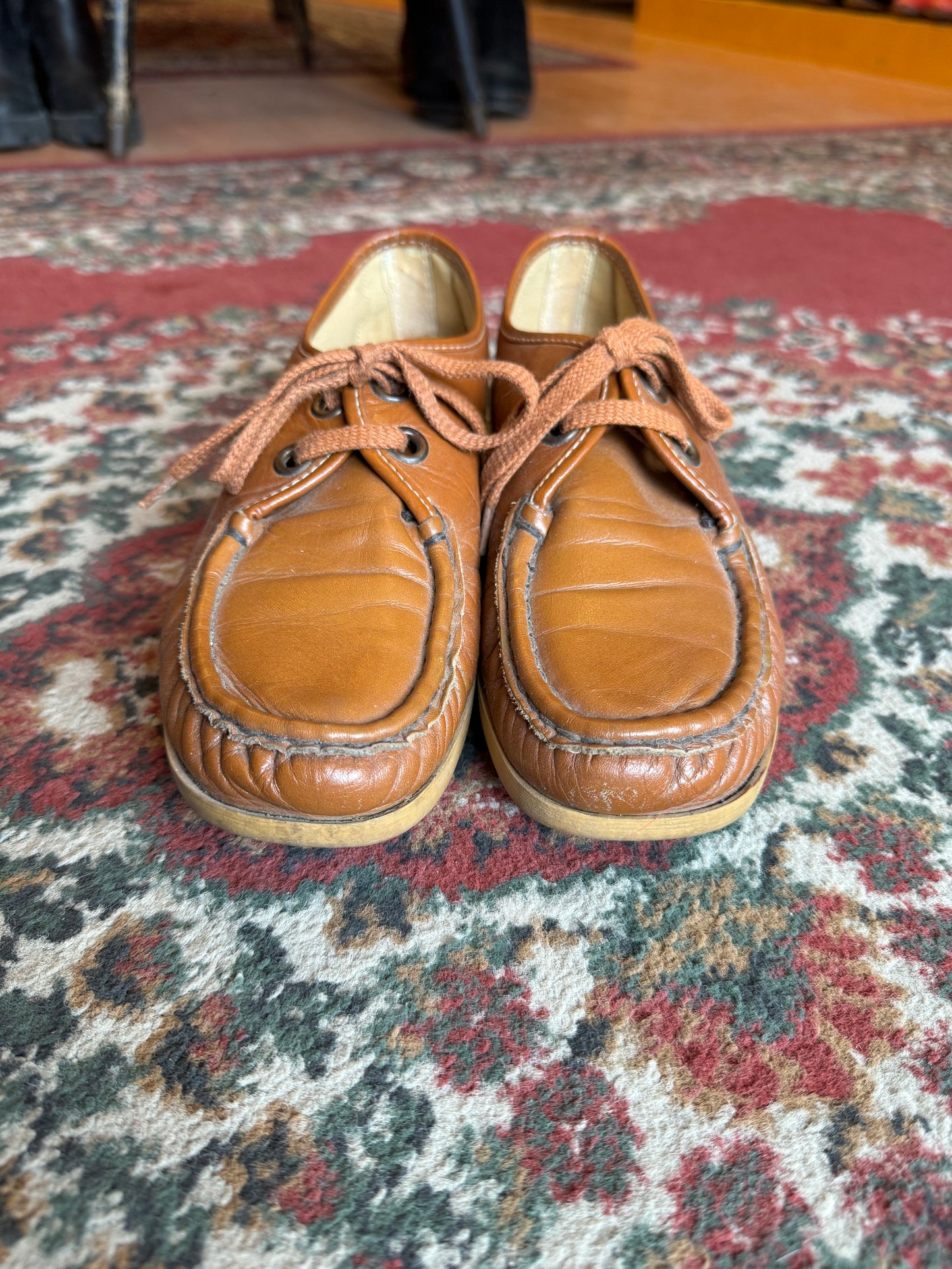 1970s Lace-Up Wedge Shoes