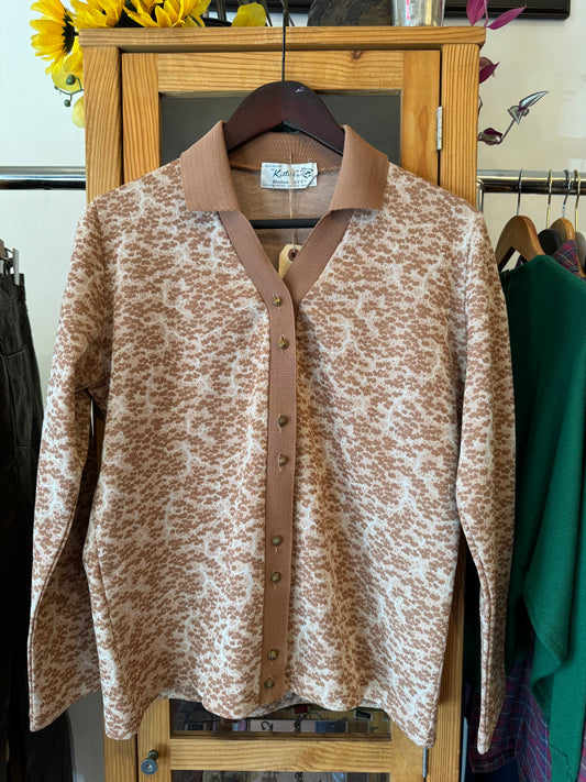 1970s Patterned Cardigan  (M)