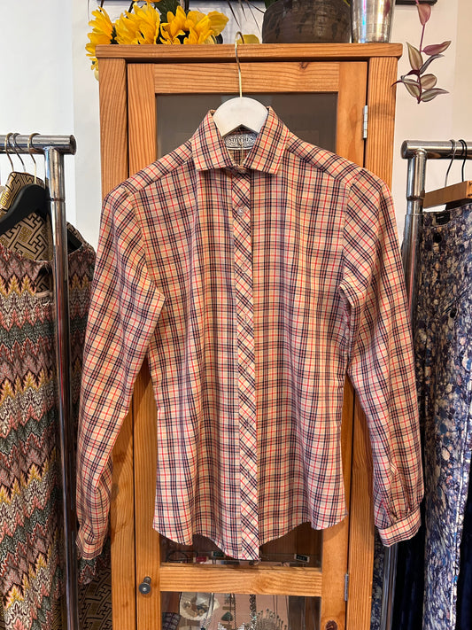 Stitches Y2K Plaid Button-Up (S)